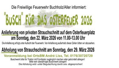 Busch für das Osterfeuer