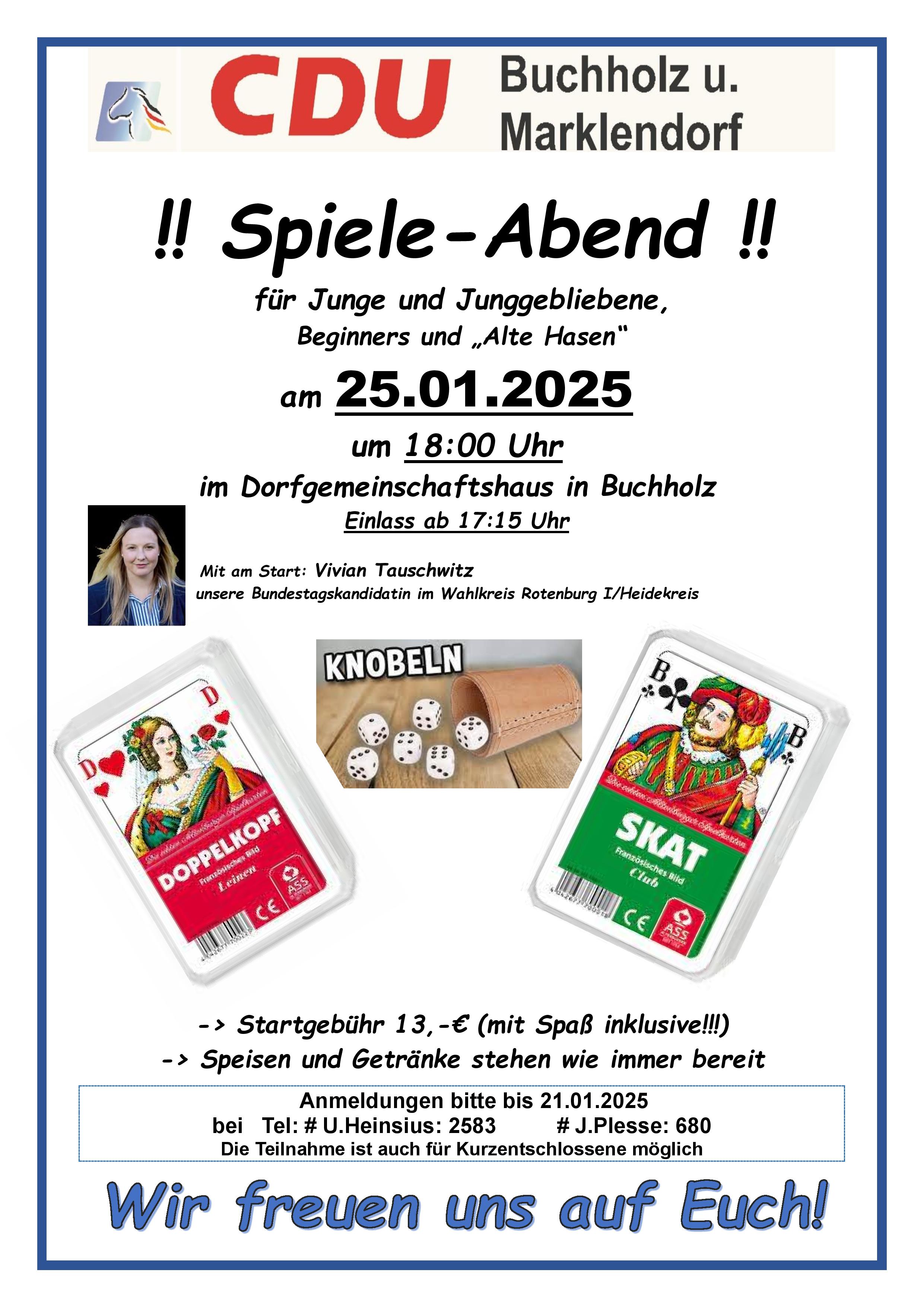 CDU Spieleabend Flyer 2025